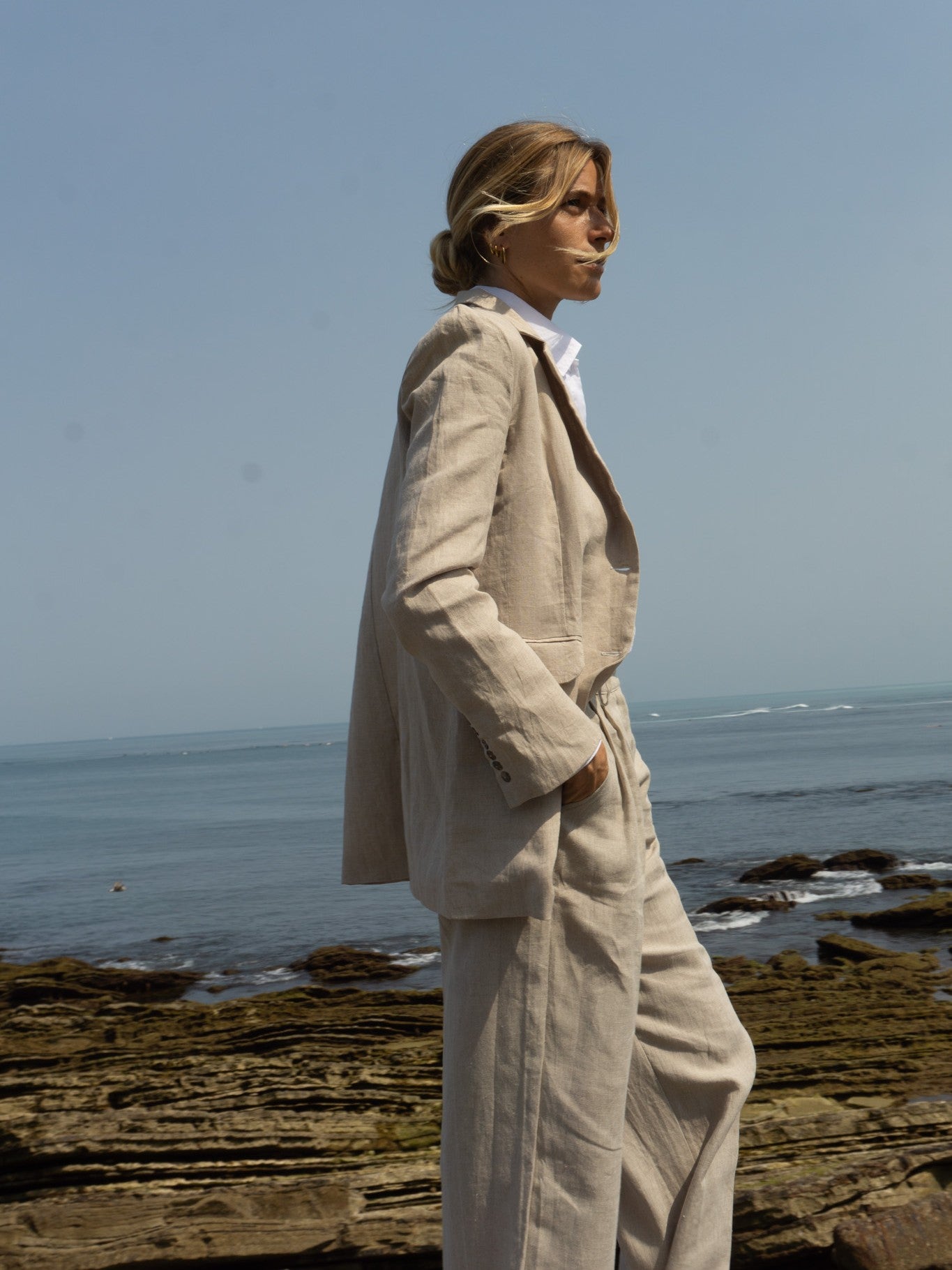 Oversized Linen Blazer