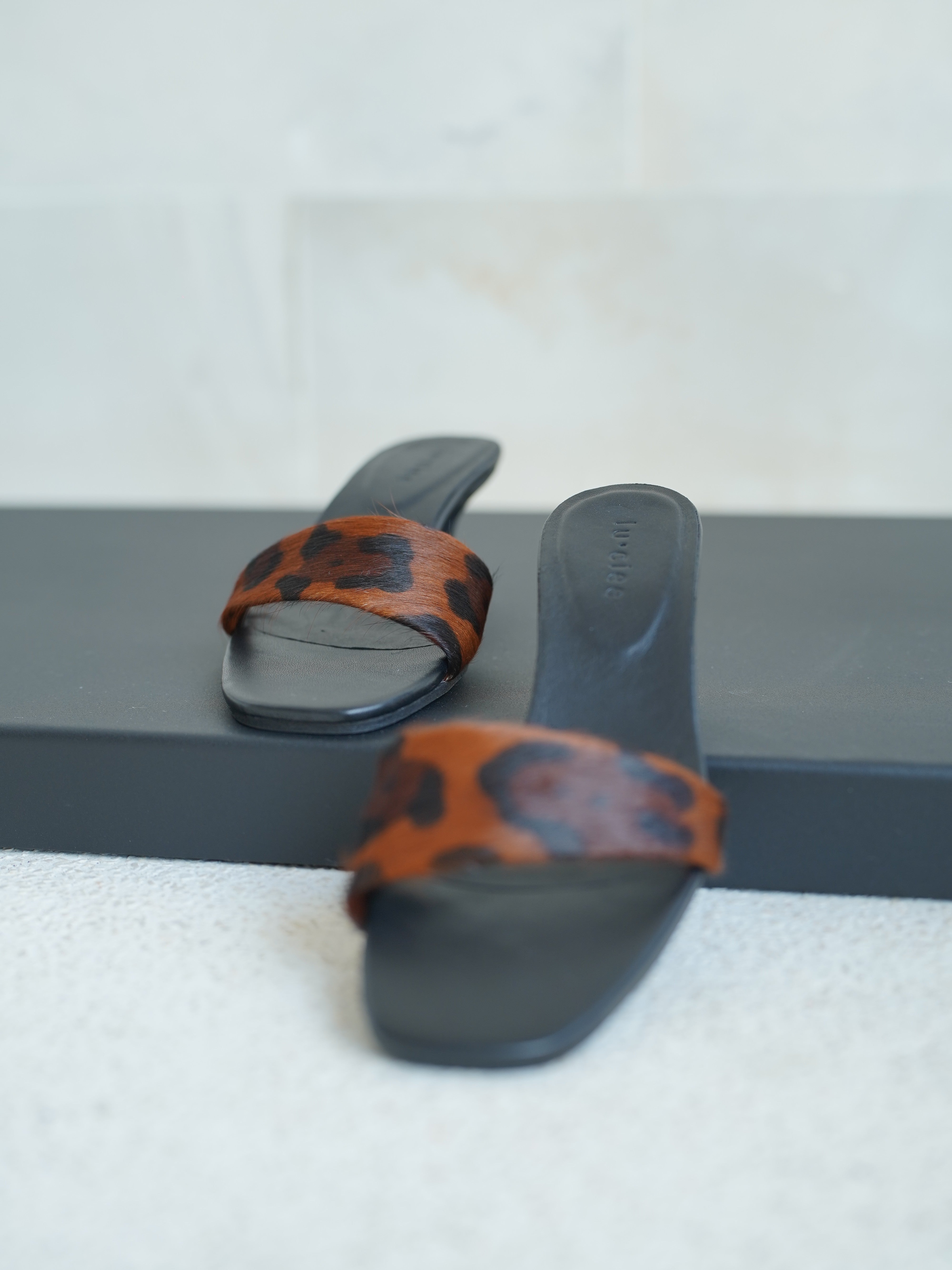 Leopard Leather Heel - l u • c i e e