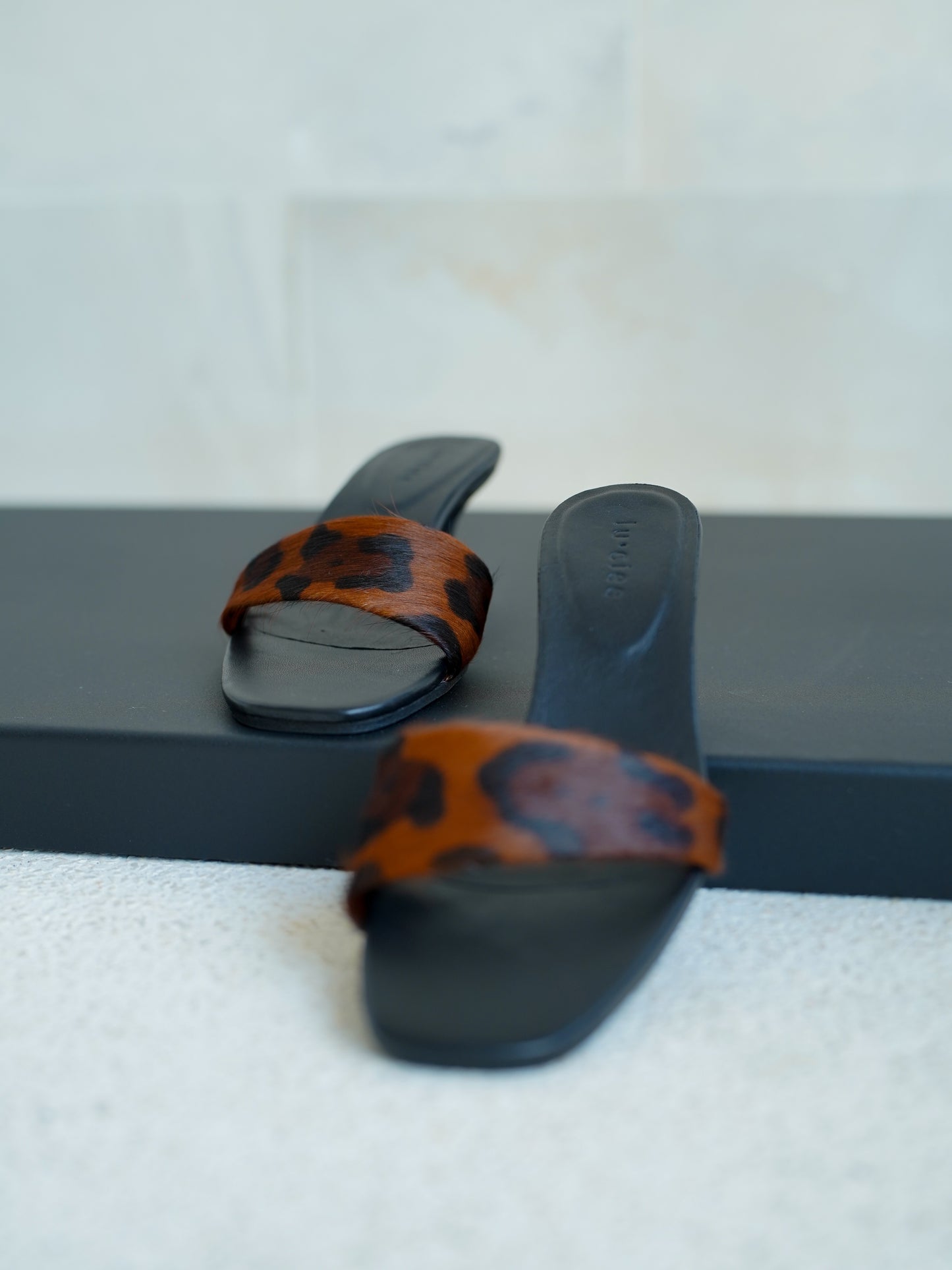 Leopard Leather Heel - l u • c i e e