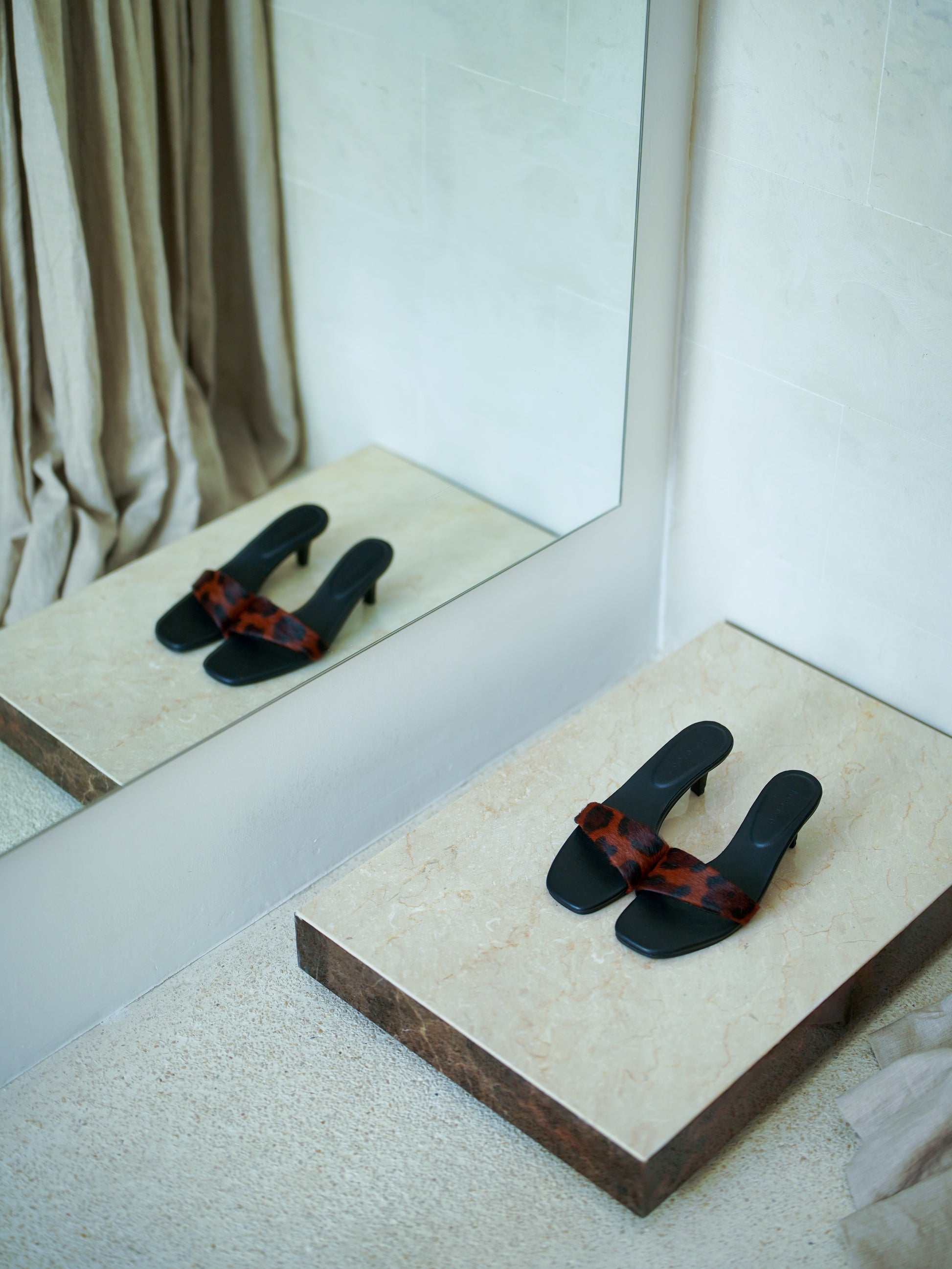 Leopard Leather Heel - l u • c i e e