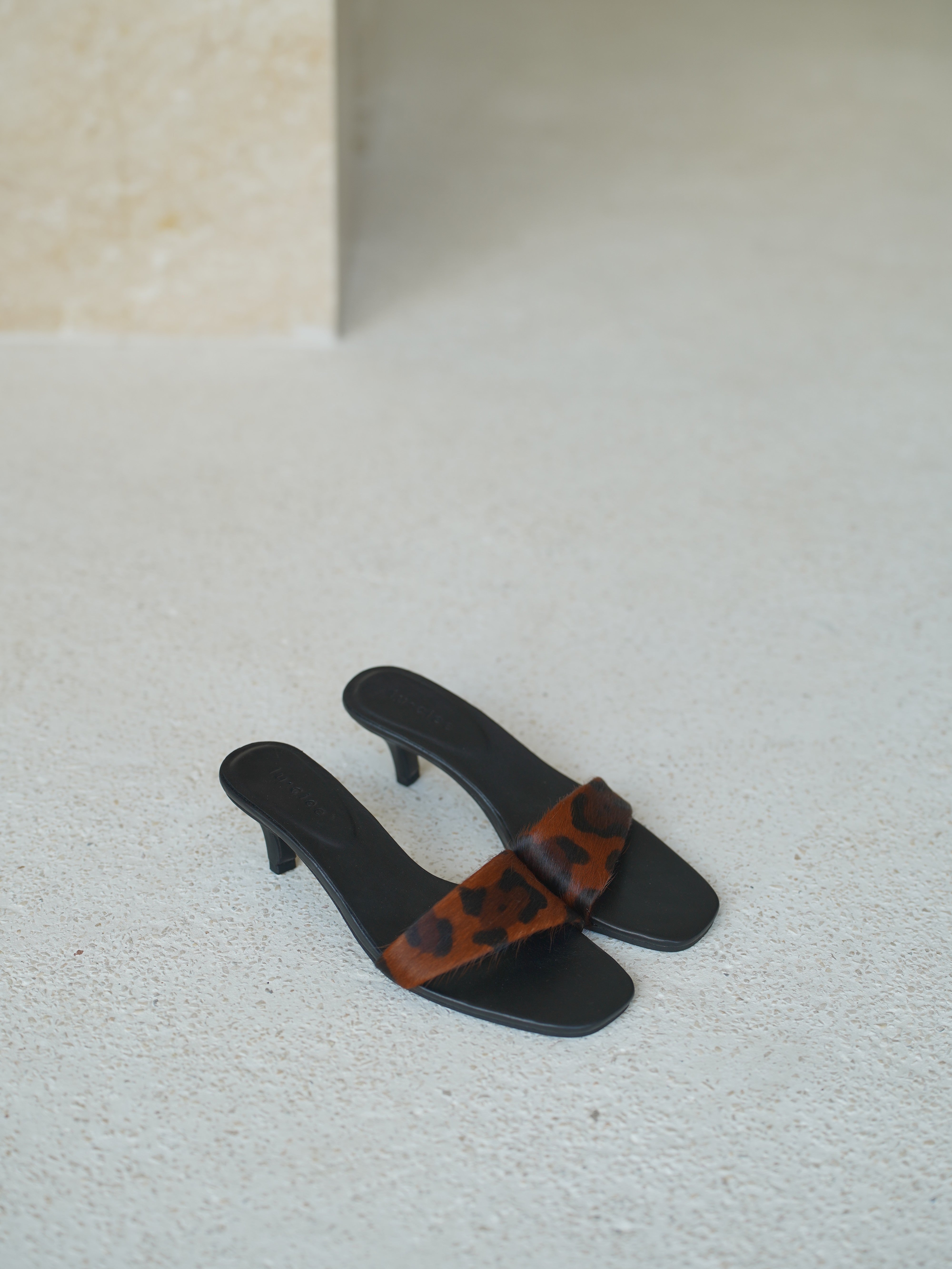 Leopard Leather Heel - l u • c i e e