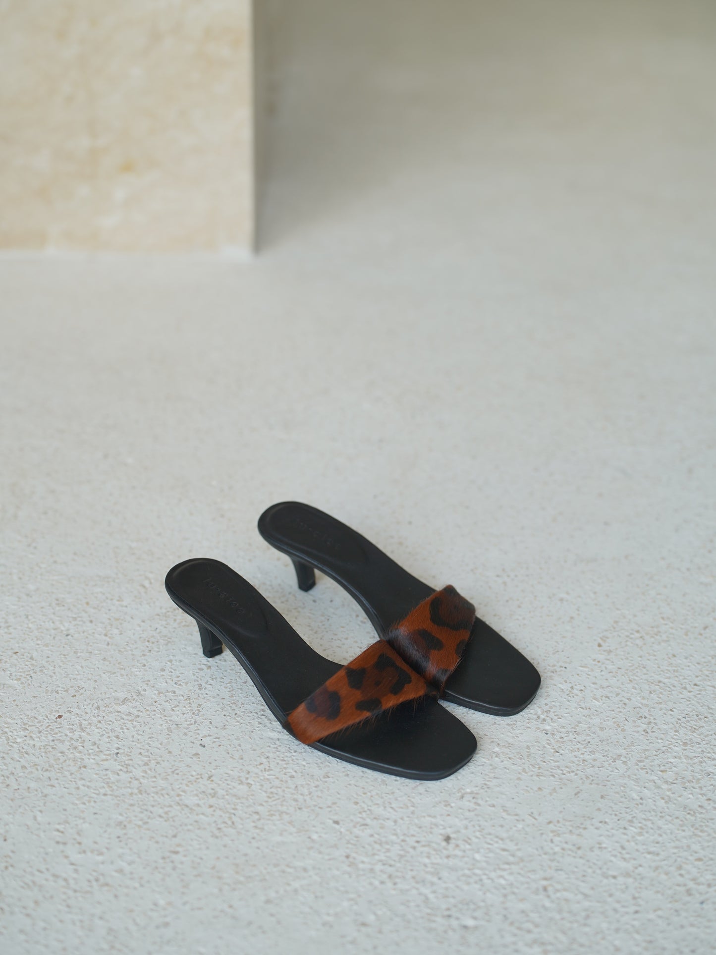 Leopard Leather Heel - l u • c i e e