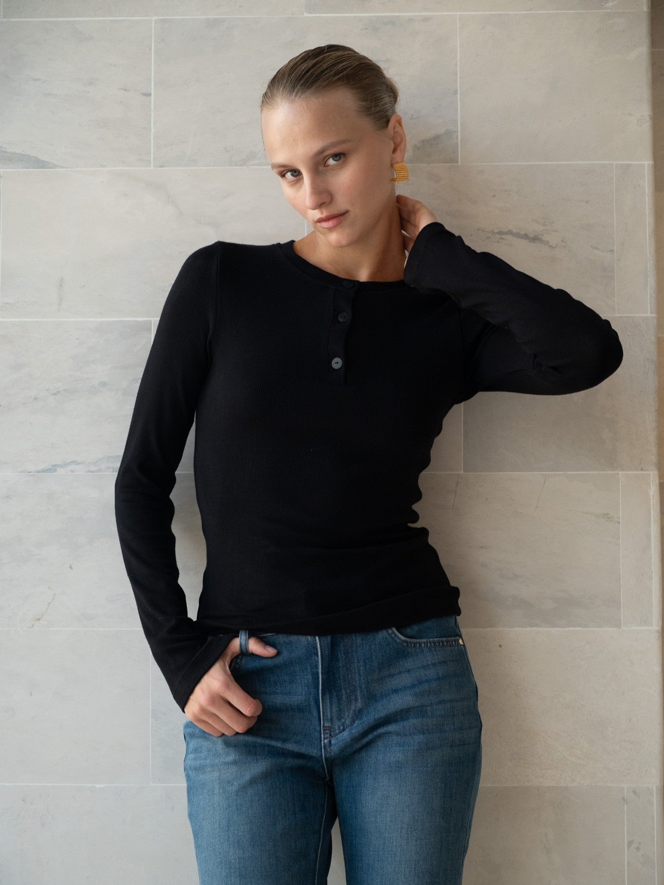 Rib Long Sleeve Tee - l u • c i e e