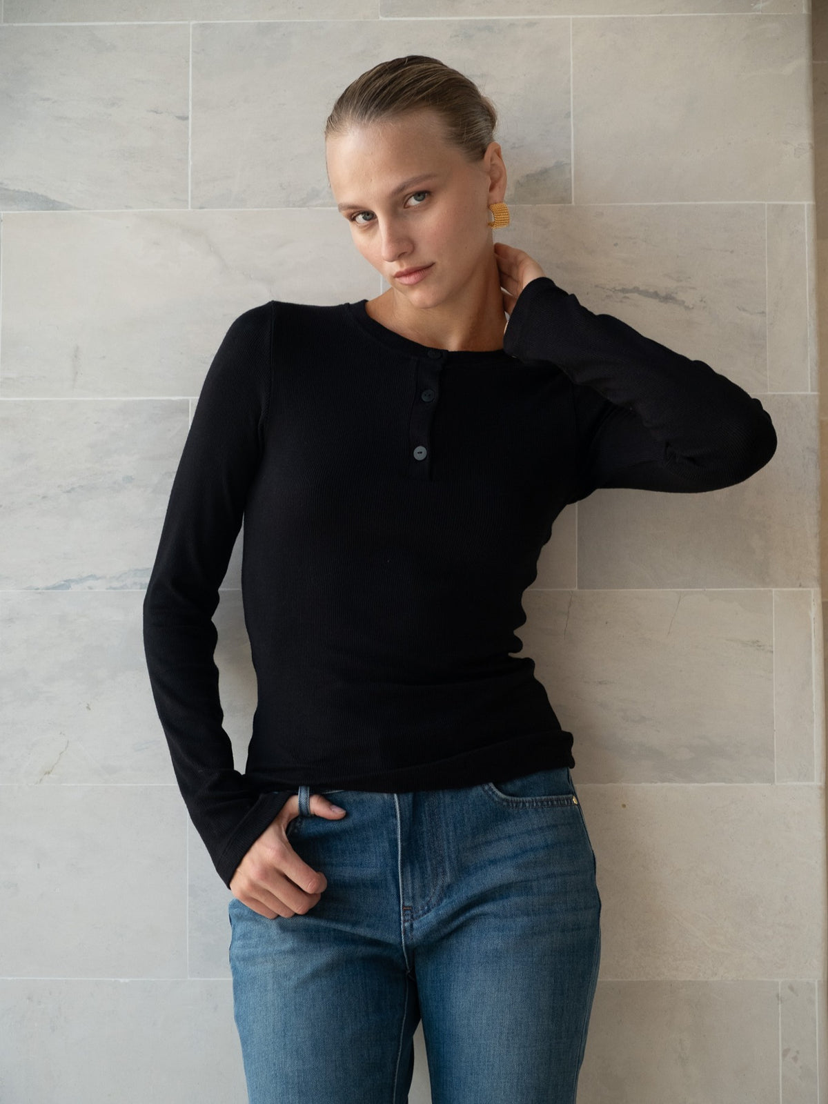 Rib Long Sleeve Tee - l u • c i e e
