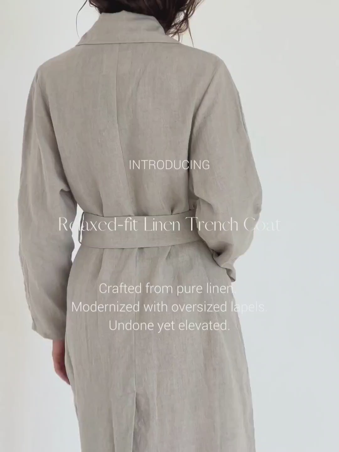 Relaxed-fit Linen Trench Coat