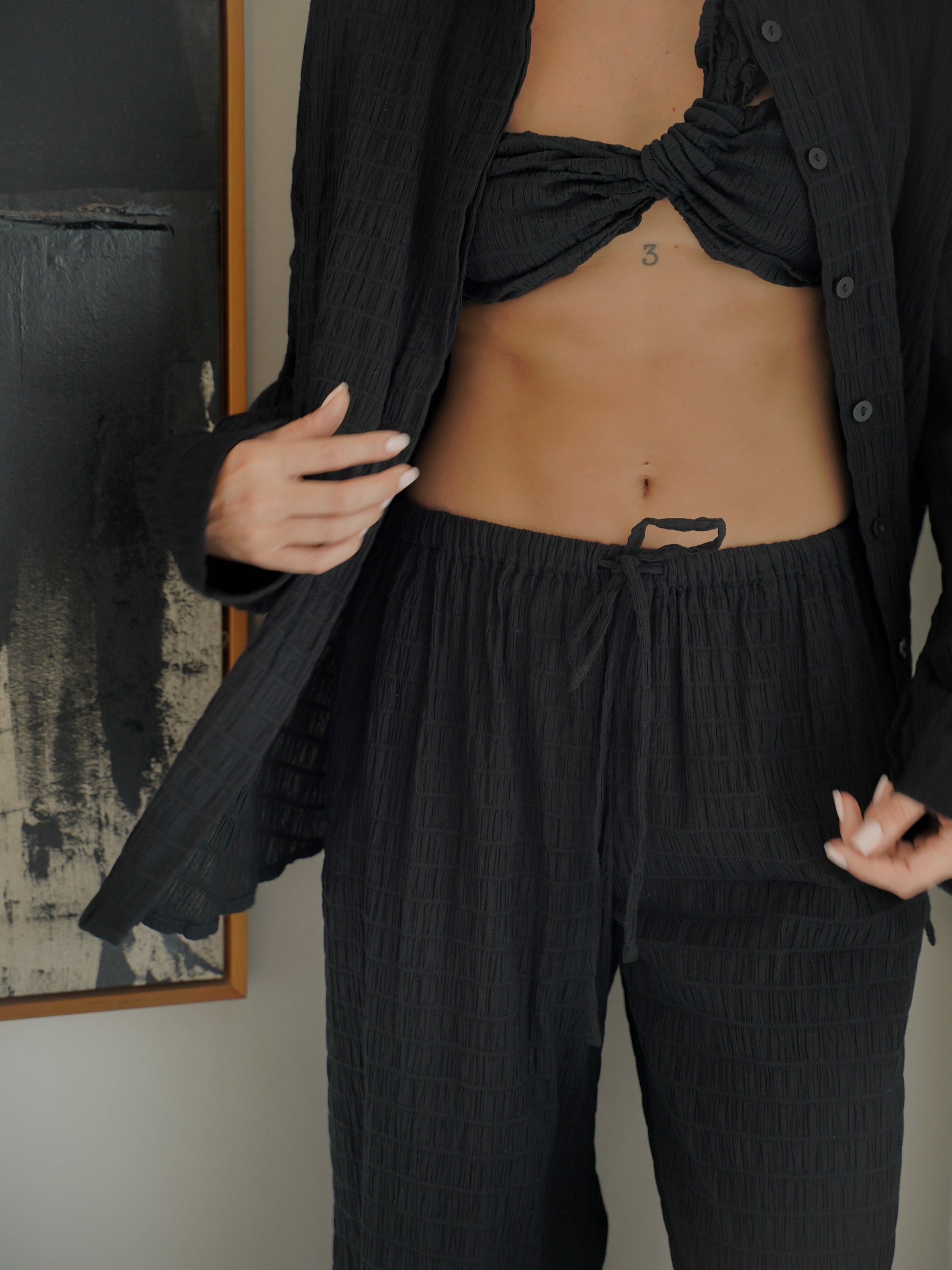 Josephine Relaxed Pant in Black - l u • c i e e