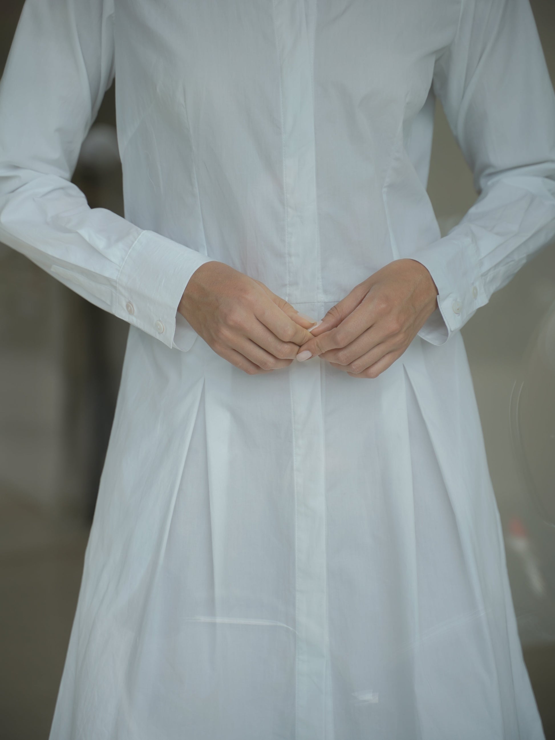 Ophelia Shirt Dress in White - l u • c i e e
