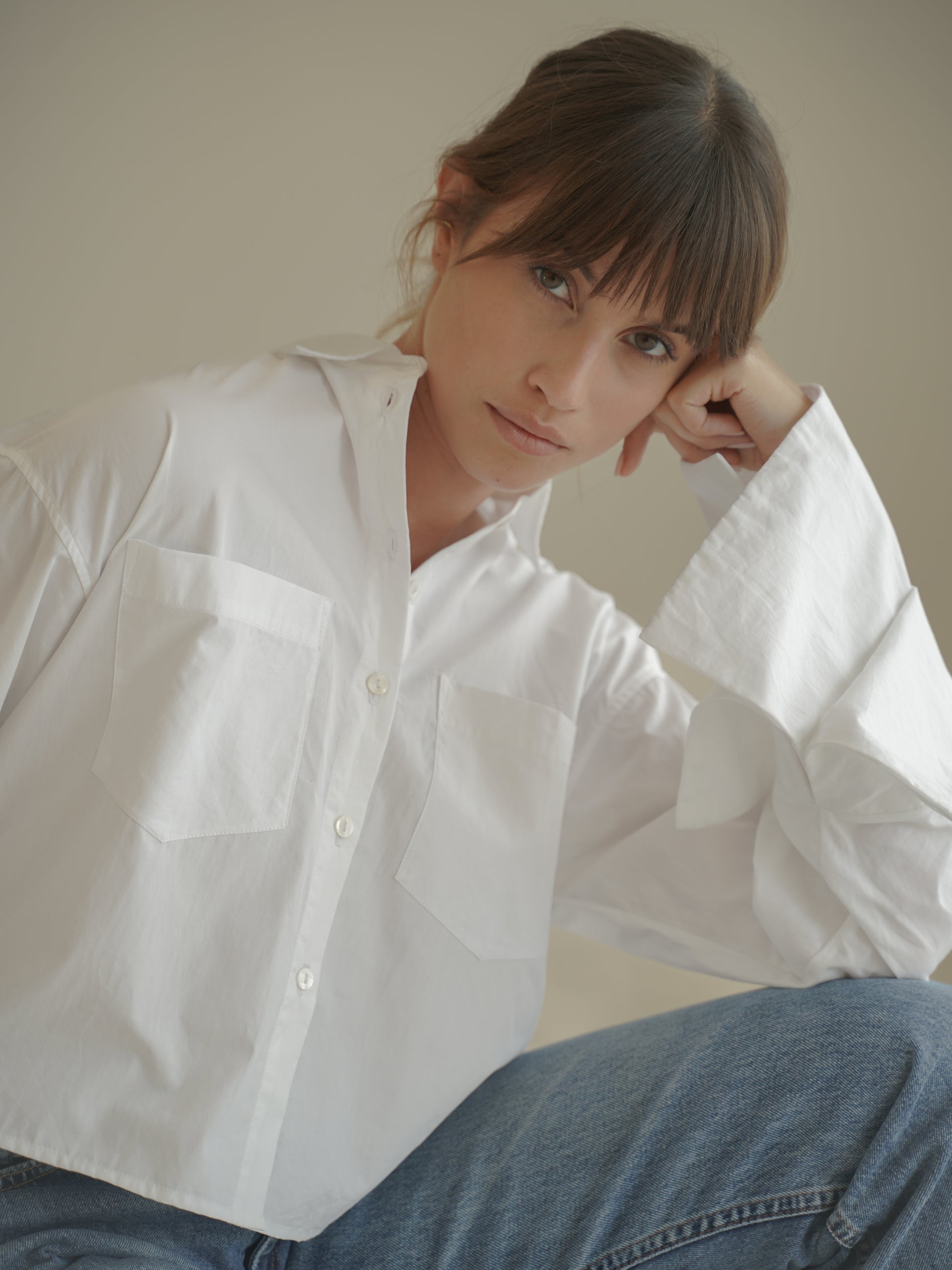 Celeste Shirt in White - l u • c i e e