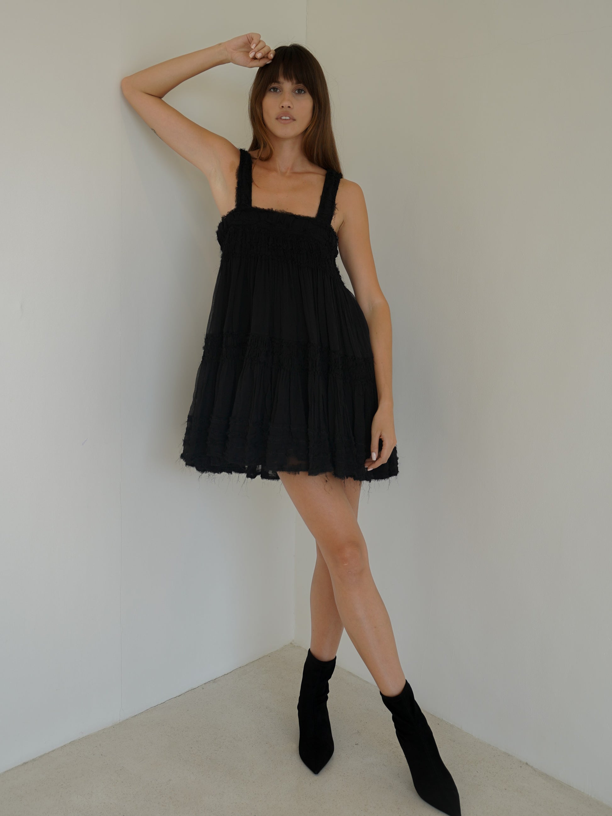 Clio Mini Dress in Black - l u • c i e e