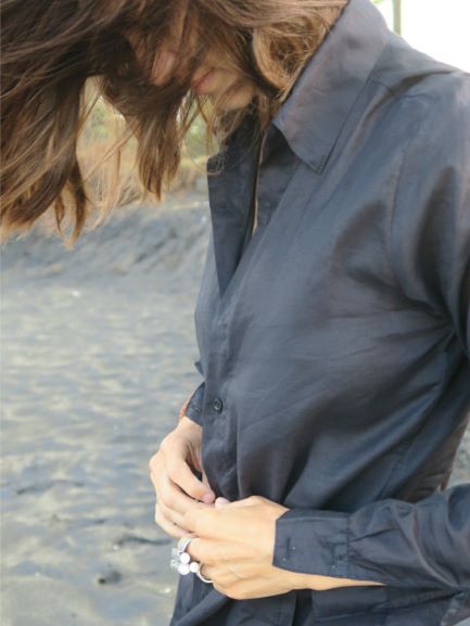 Sheer Shirt in Black - l u • c i e e