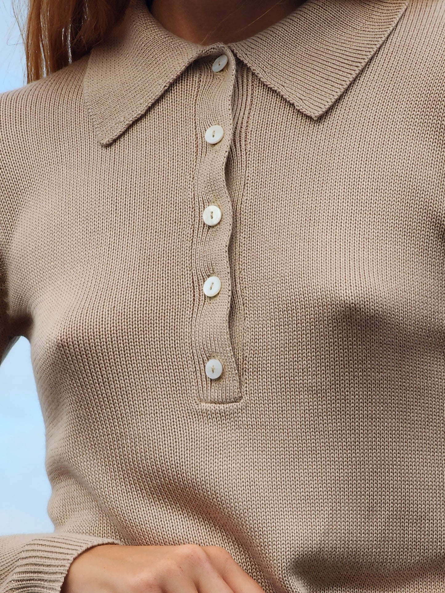 Chopin Knit Shirt in Camel - l u • c i e e