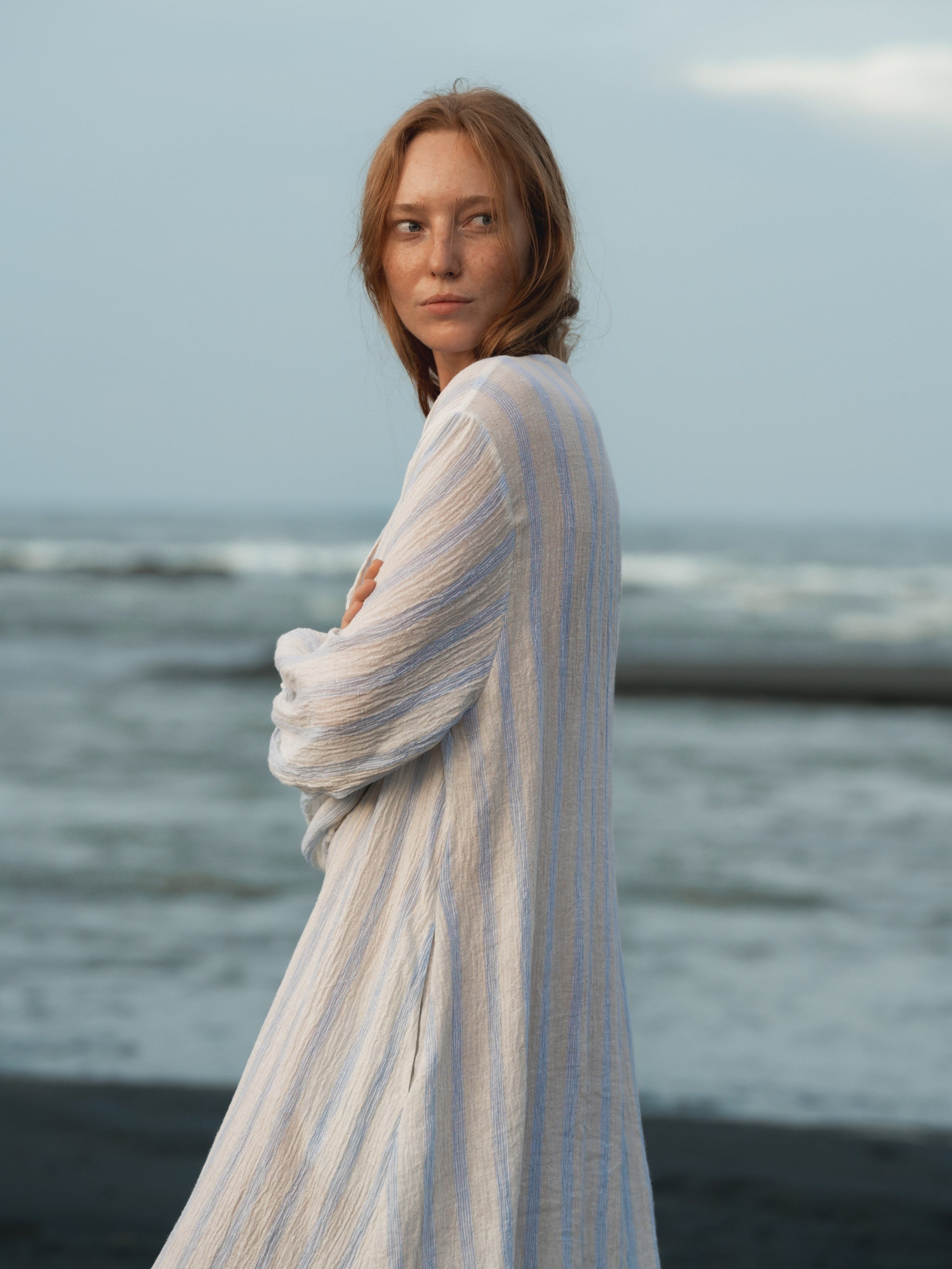 Linen Crinkle Blanche Dress l u c i e e Linen Crinkle Blanche Dress l u c i e e
