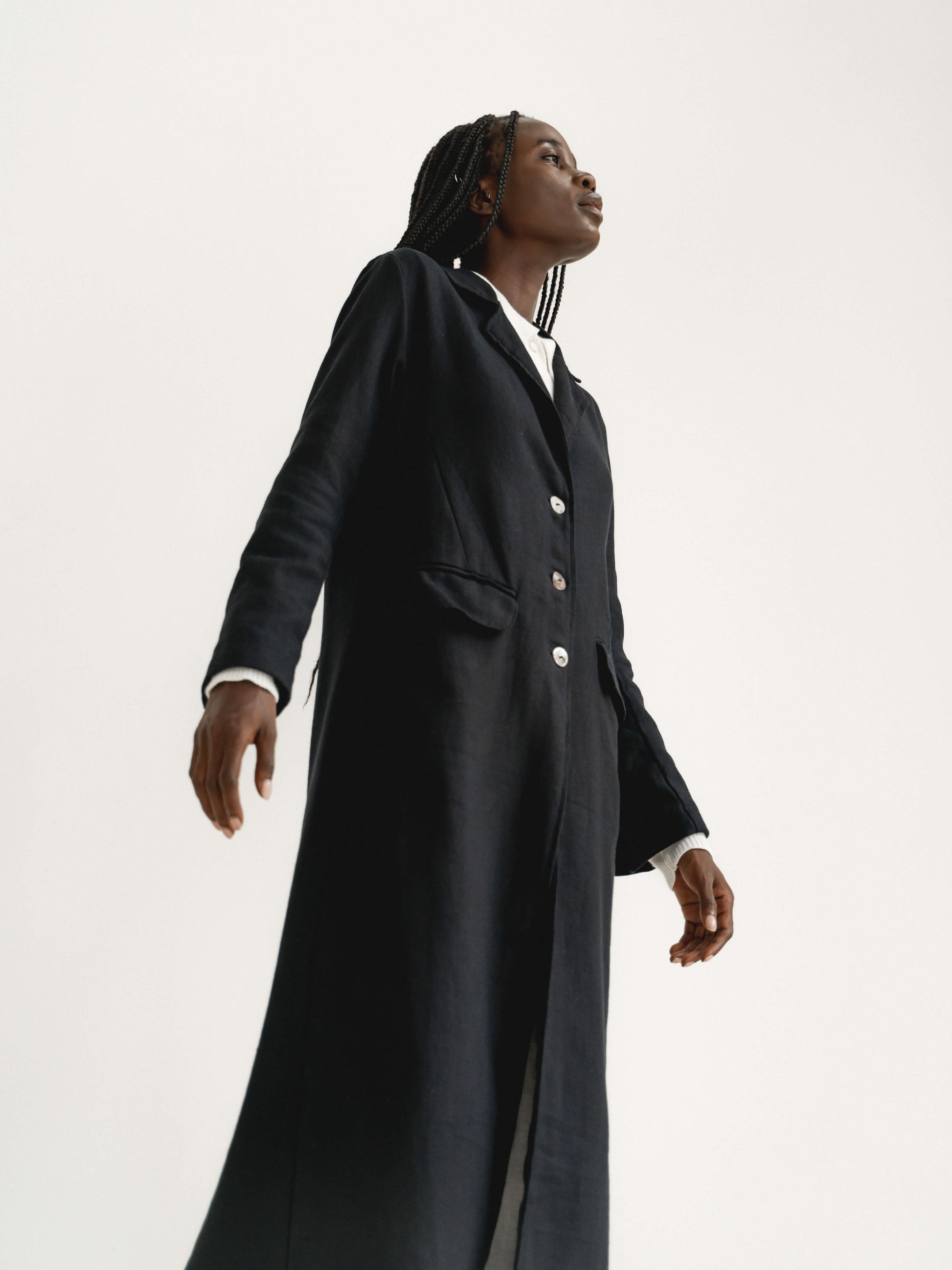 02 Oxford Coat in Black - l u • c i e e