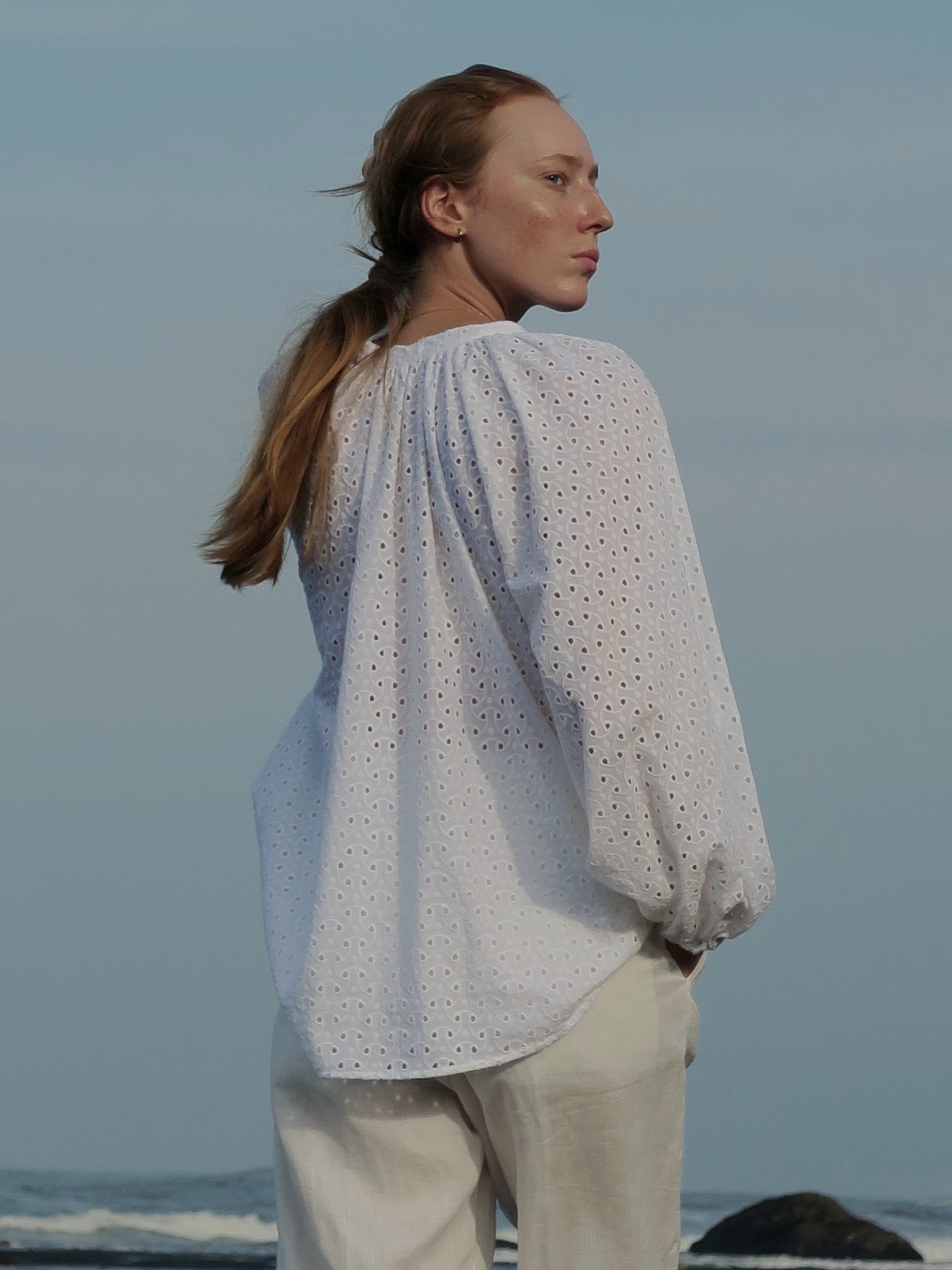 Broderie Oversized Blouse - l u • c i e e