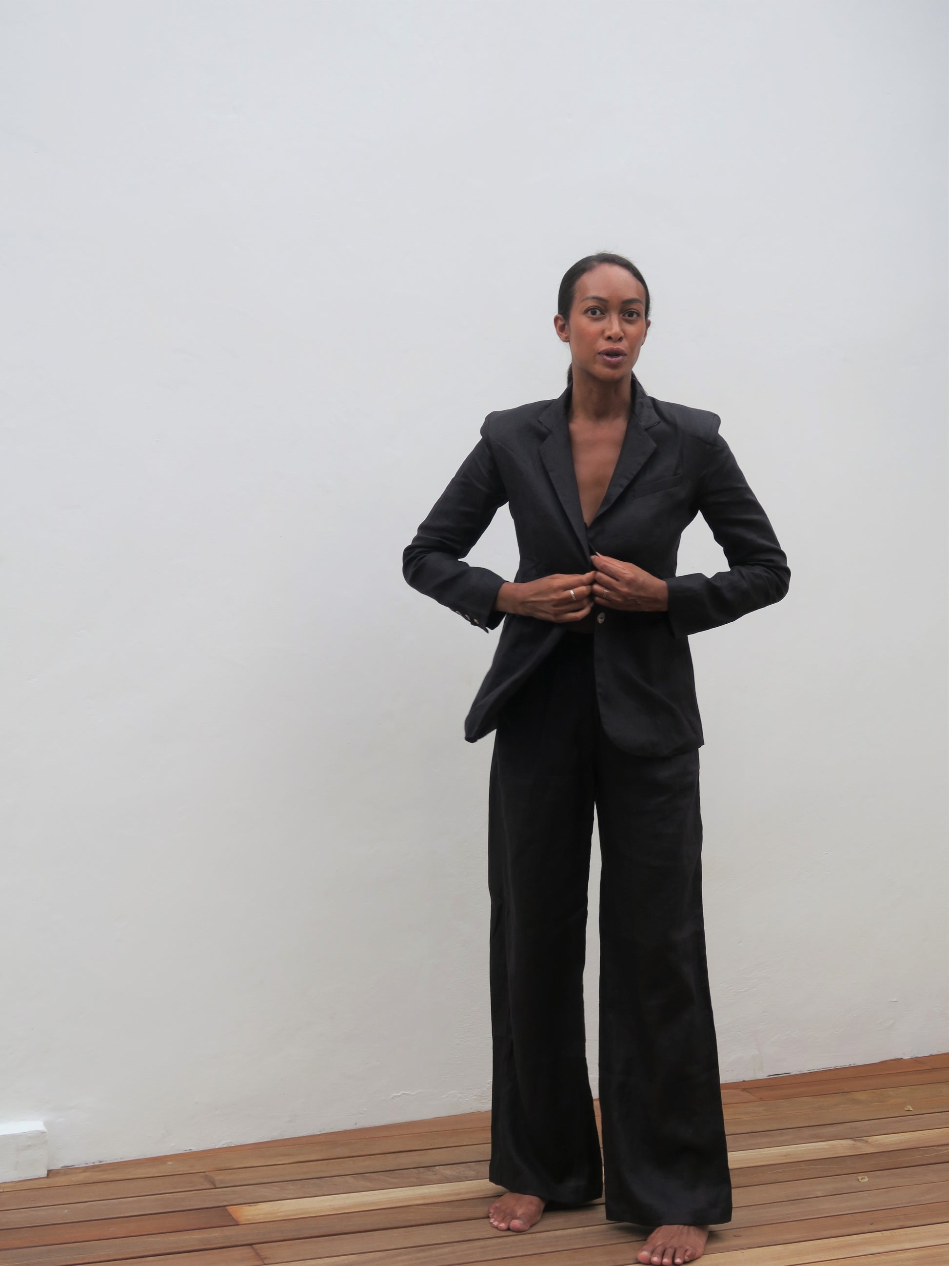 Linen Suit in Black, XS / XS / Black Linen Suit in Black, XS / XS / Black