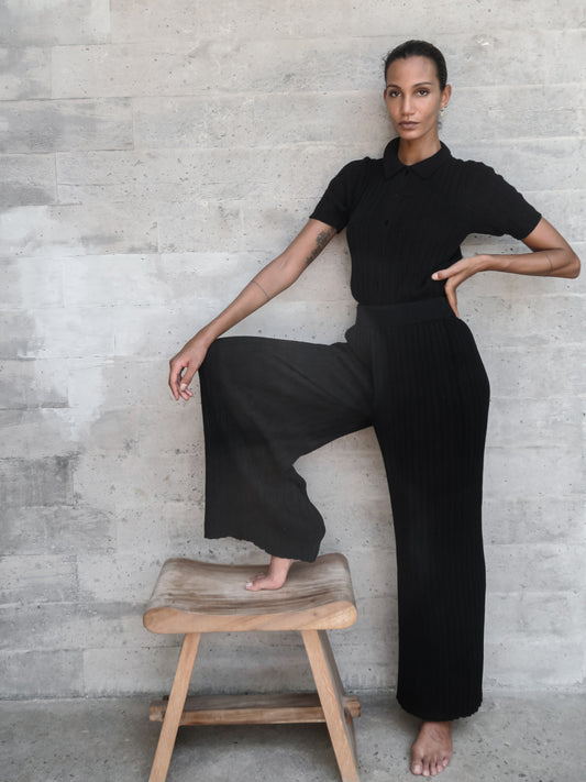 Gael Lounge Pant in Black - l u • c i e e