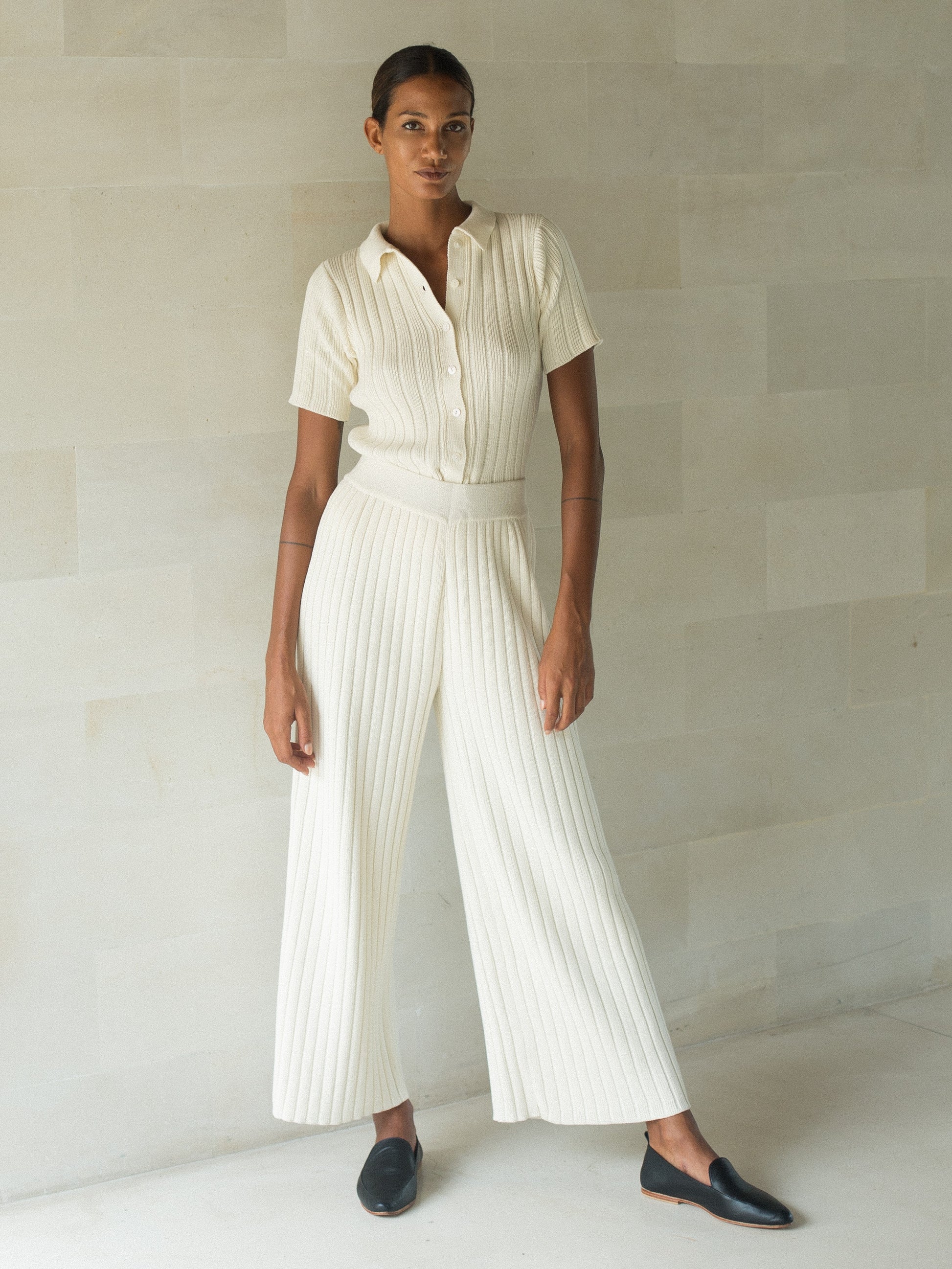 Gael Lounge Pant in Ivory - l u • c i e e