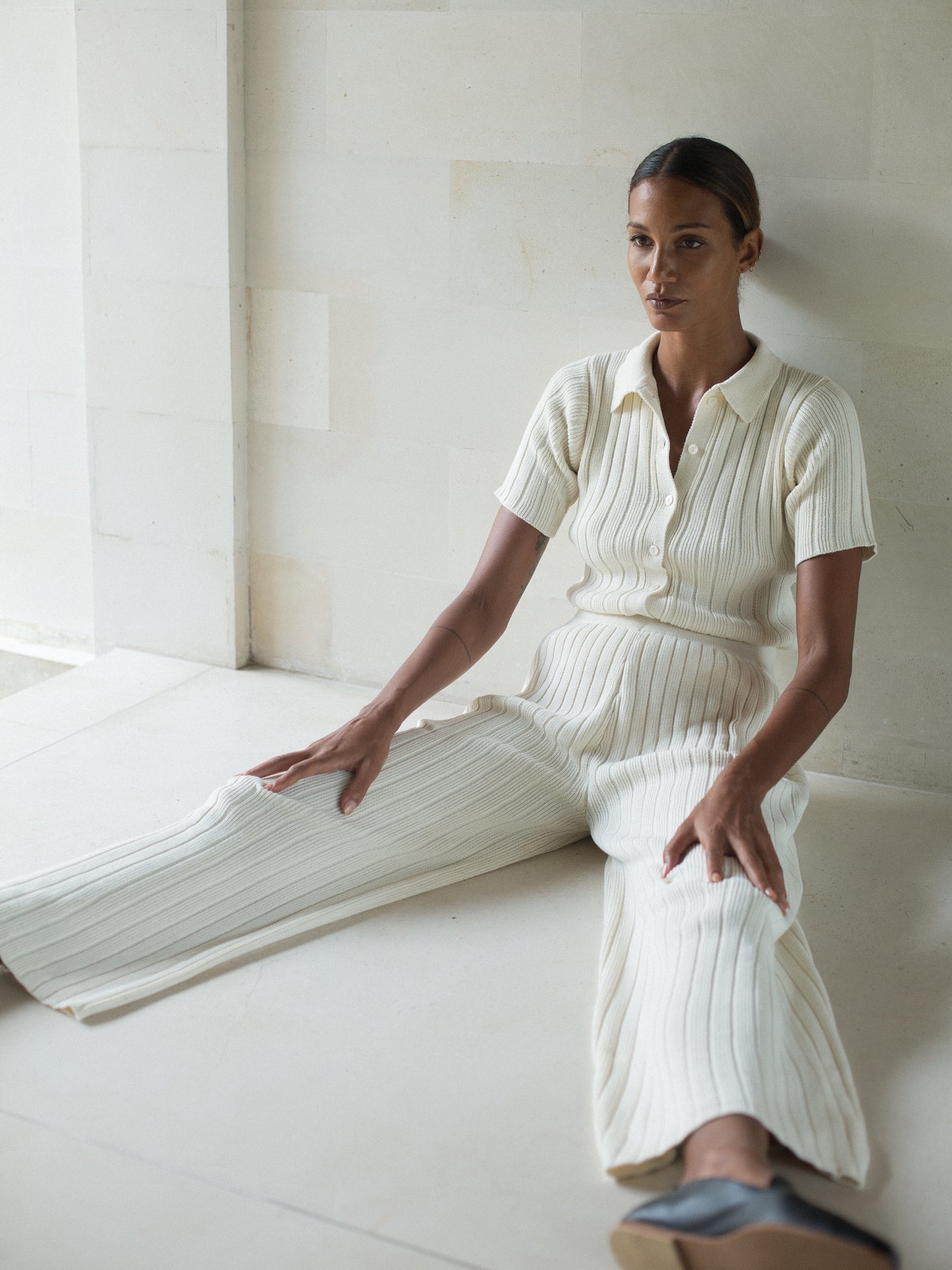 Gael Lounge Pant in Ivory - l u • c i e e