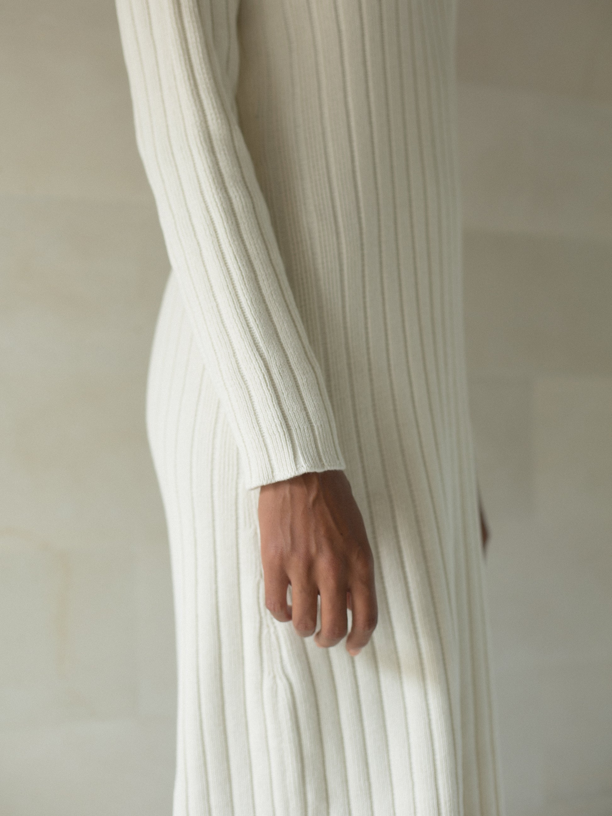 Gael Knit Dress in Ivory - l u • c i e e