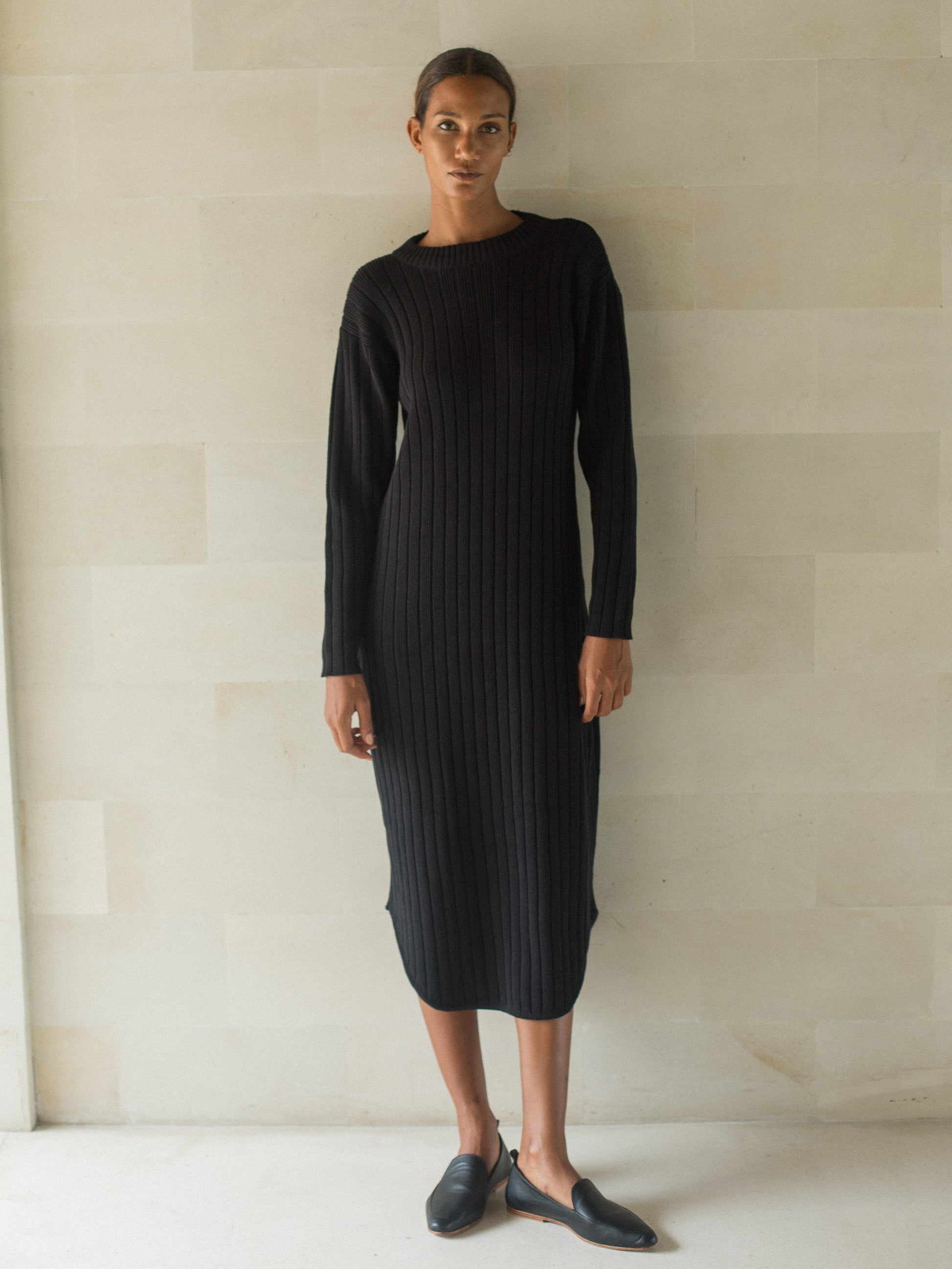 Gael Knit Dress in Black - l u • c i e e