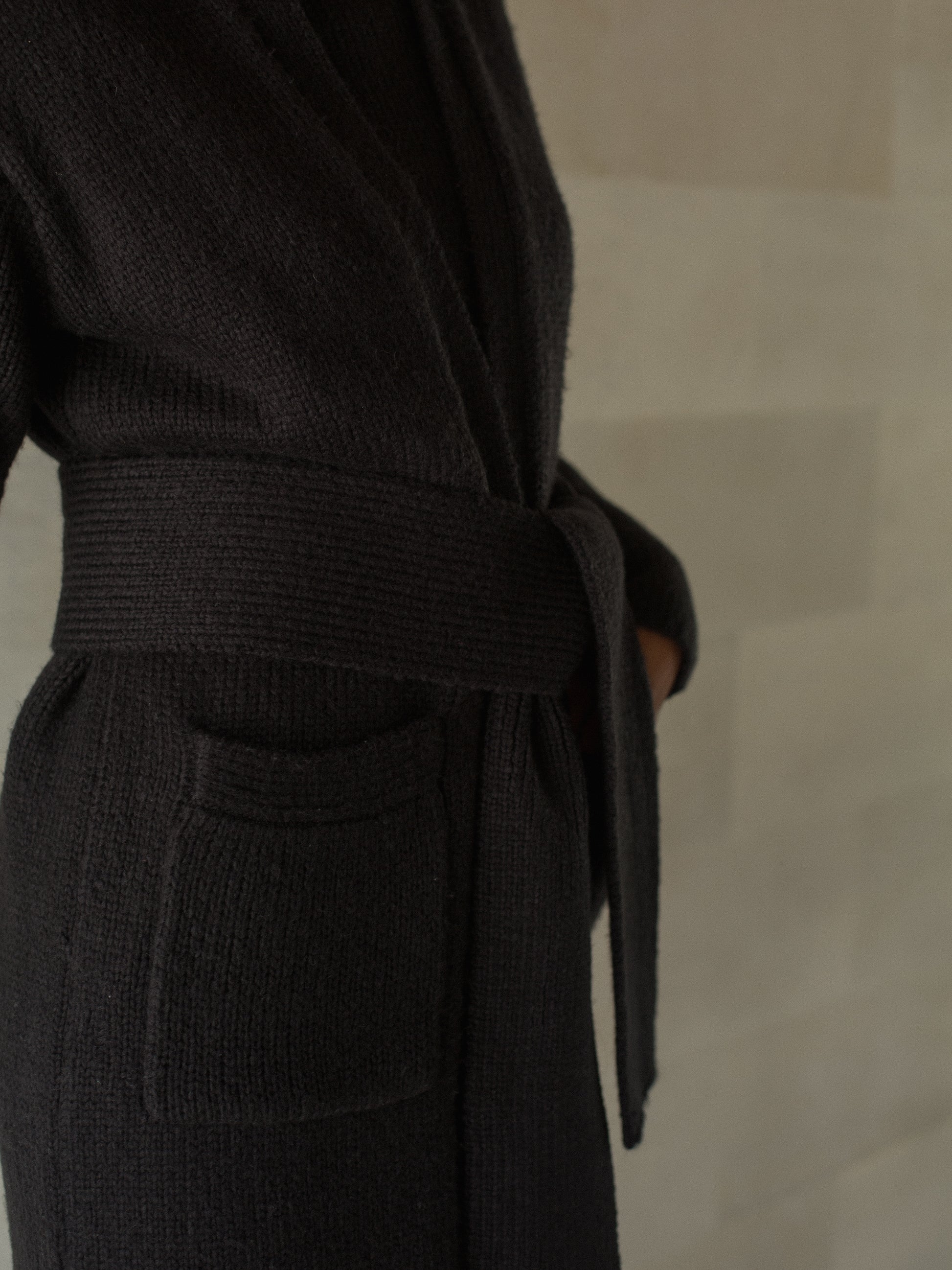 Iman Mohair Coat in Black - l u • c i e e