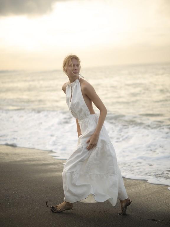 Annely Backless Dress in Natural - l u • c i e e
