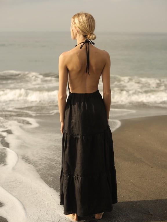 Annely Backless Dress in Black - l u • c i e e