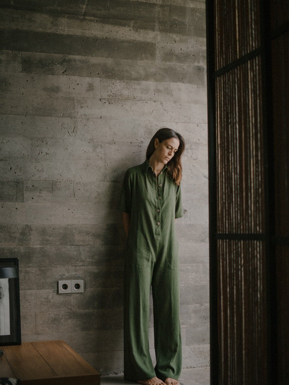 Amazonia Jumpsuit Long in Olive - l u • c i e e