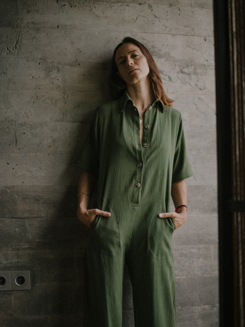 Amazonia Jumpsuit Long in Olive - l u • c i e e