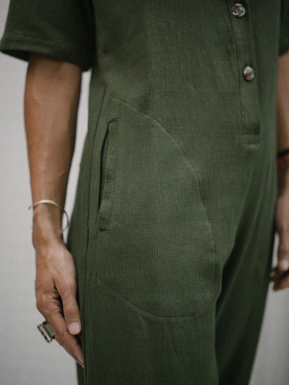 Amazonia Jumpsuit Long in Olive - l u • c i e e