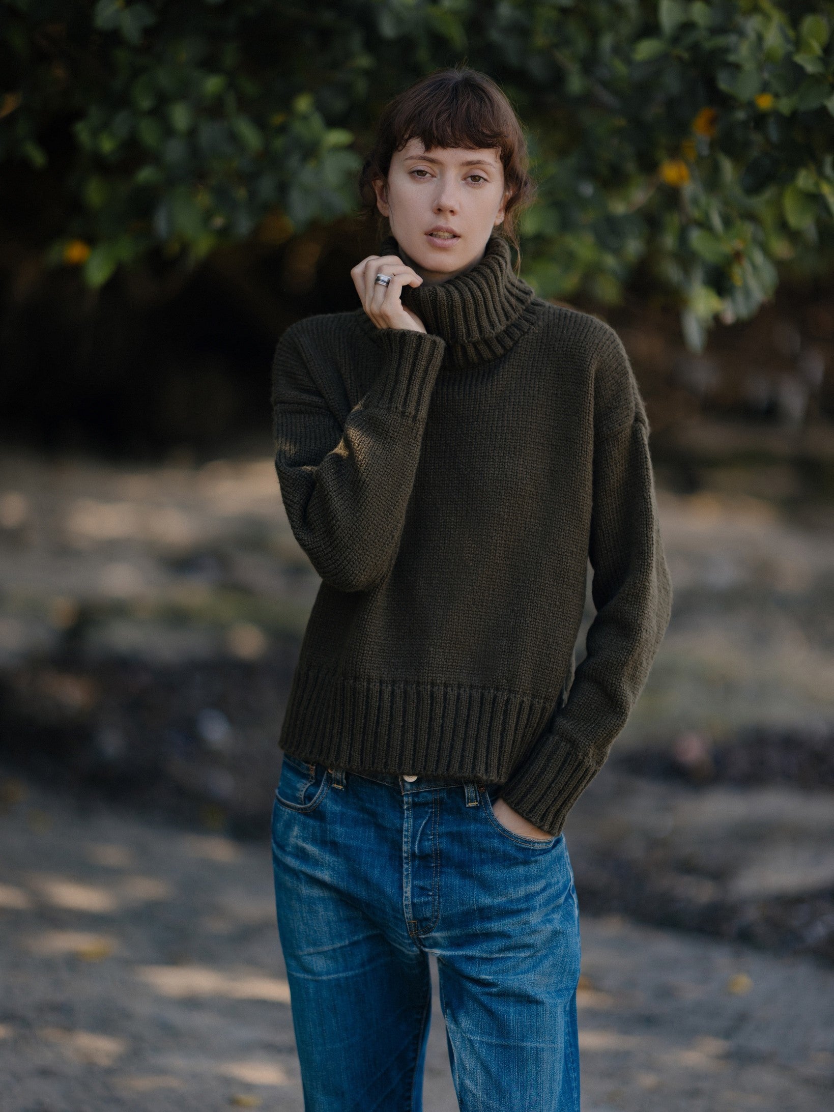 Berner Neck Sweater in Ivory - l u • c i e e
