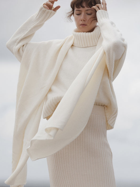 Berner Neck Sweater in Ivory - l u • c i e e