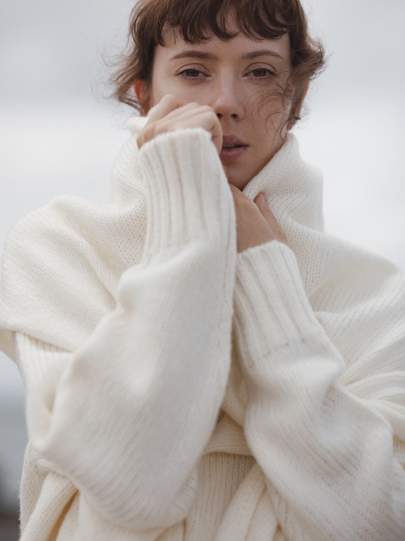 Berner Neck Sweater in Ivory - l u • c i e e