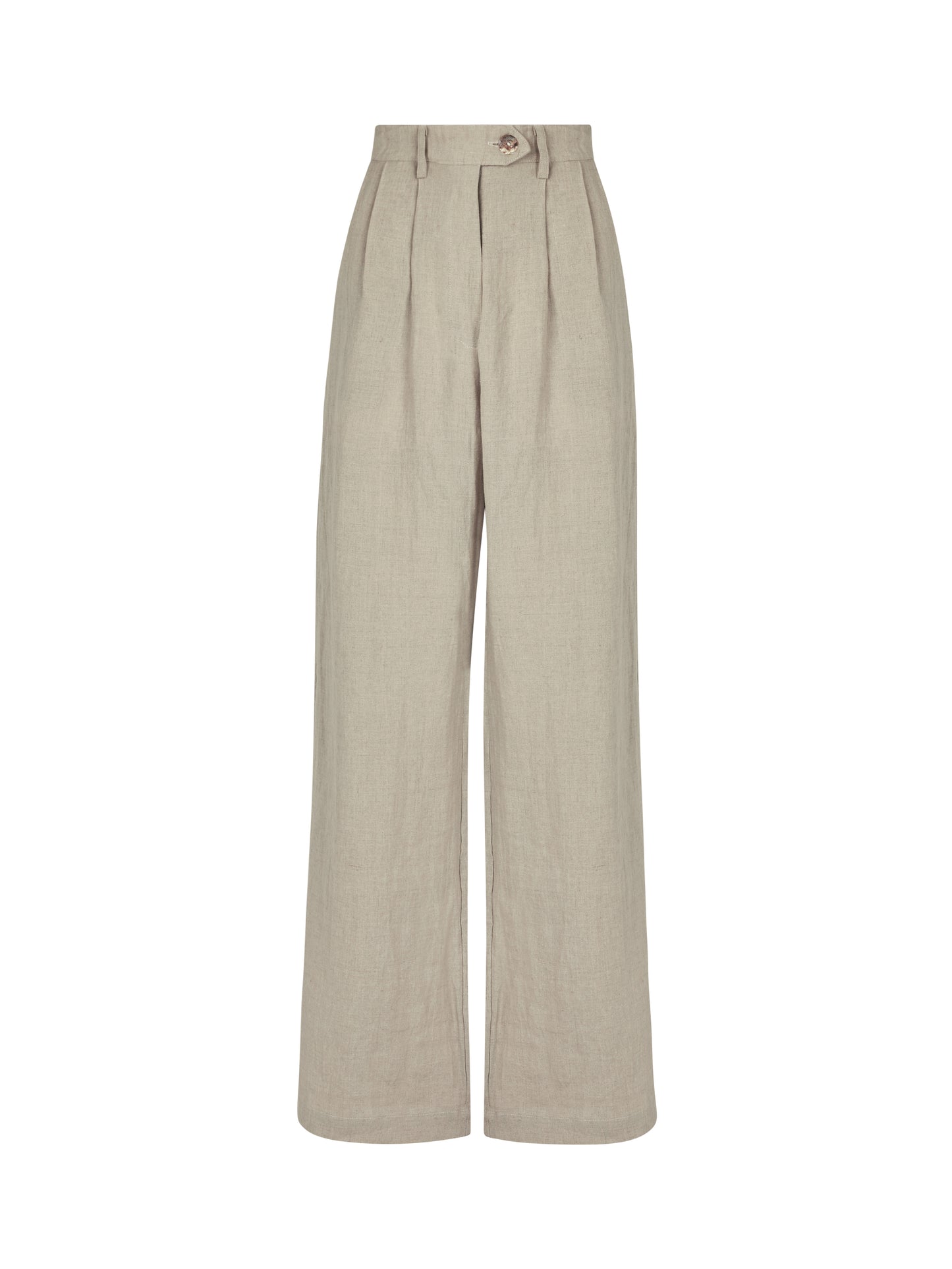 Linen Pleat Pant in Natural - l u • c i e e