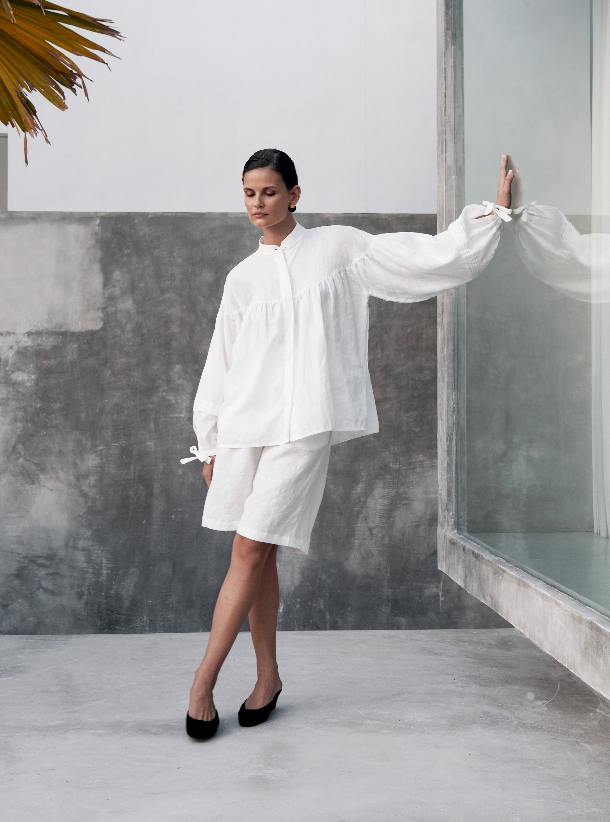 Oversized Linen Blouse in Natural - l u • c i e e