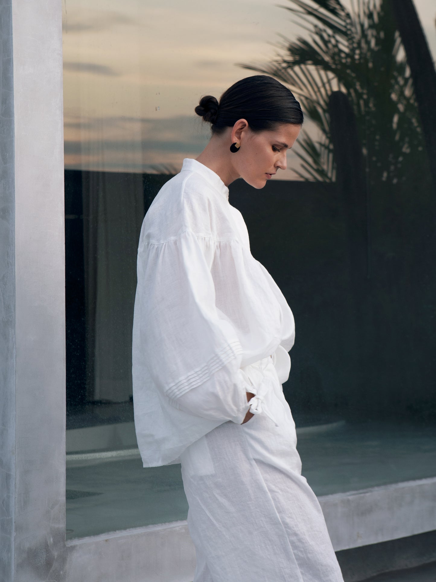 Oversized Linen Blouse in Natural - l u • c i e e