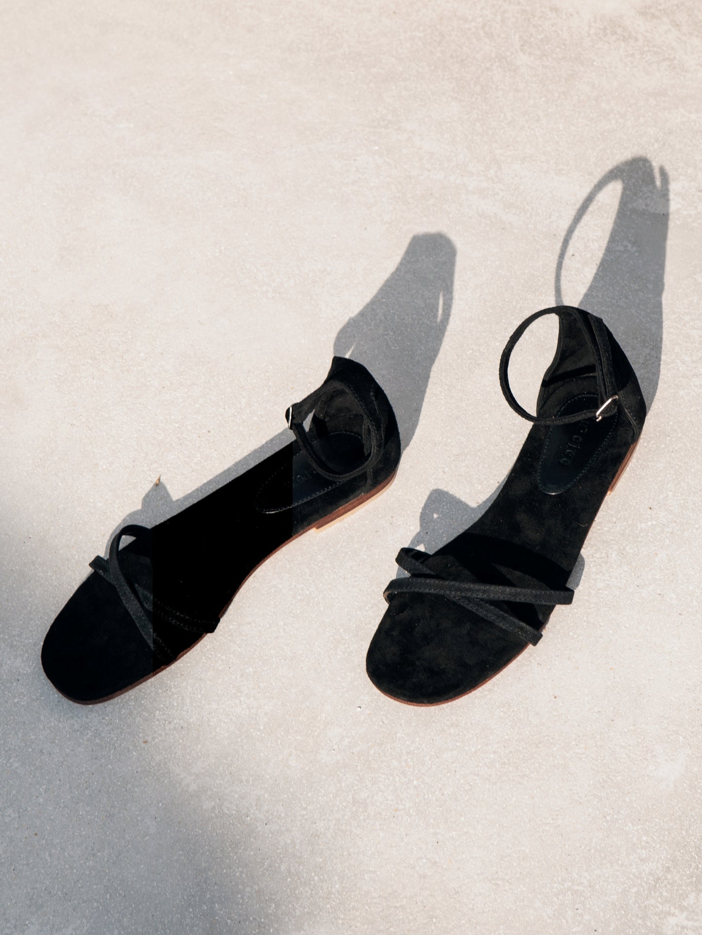 Lori Suede Sandal in Black - l u • c i e e