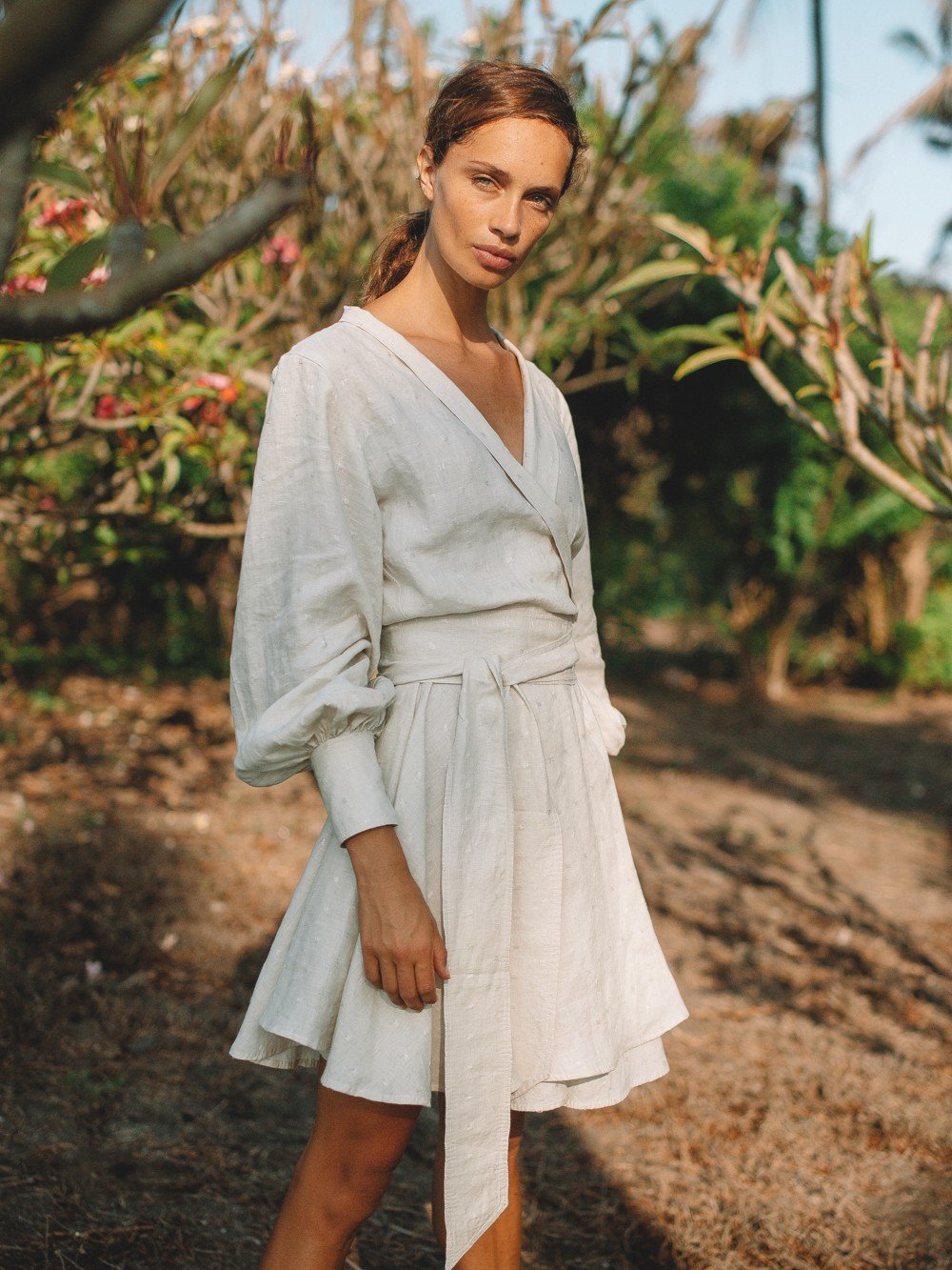 Andreea Linen Dress L / Beige Andreea Linen Dress L / Beige