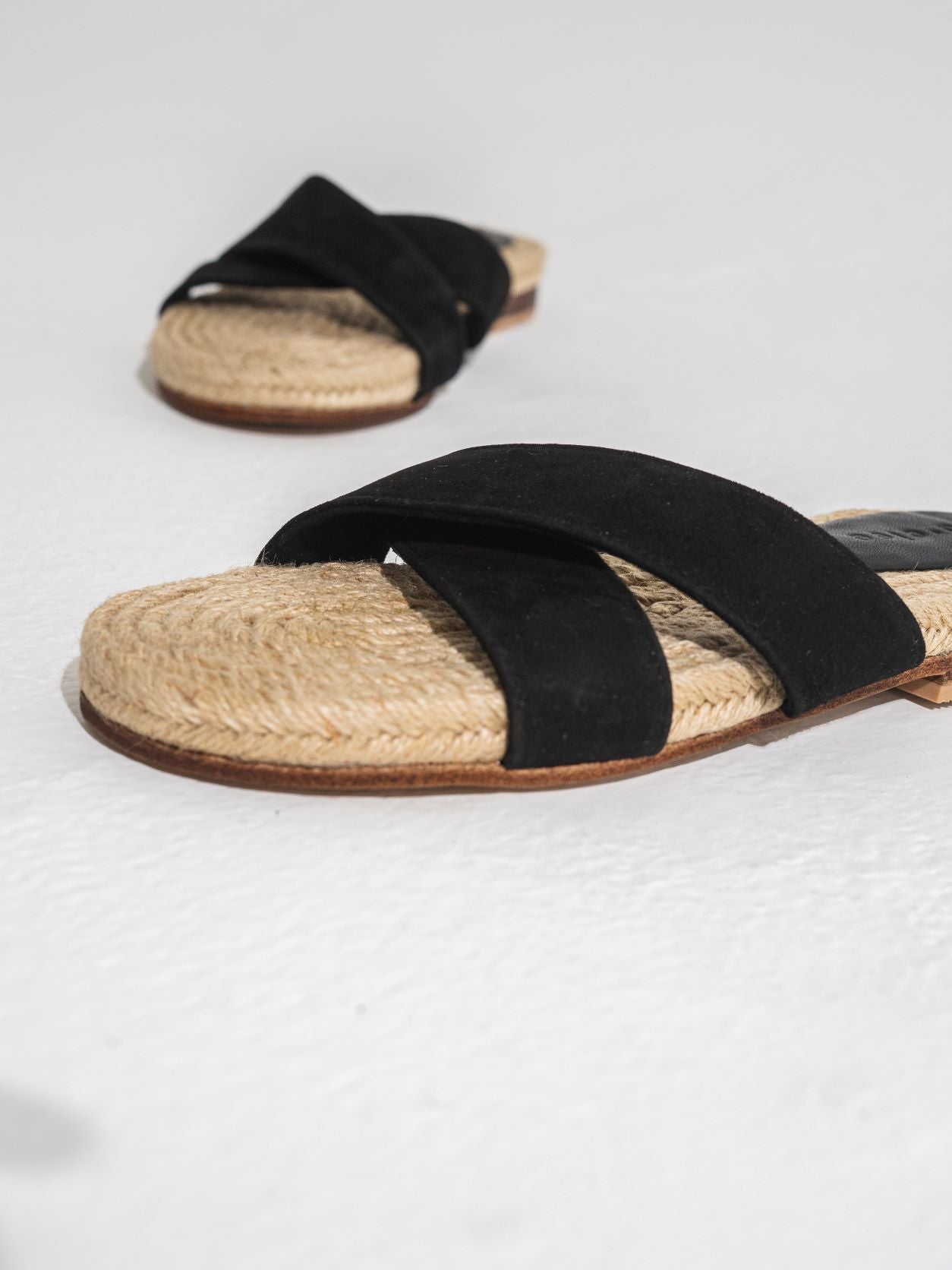 Cross Over Sandal in Black - l u • c i e e