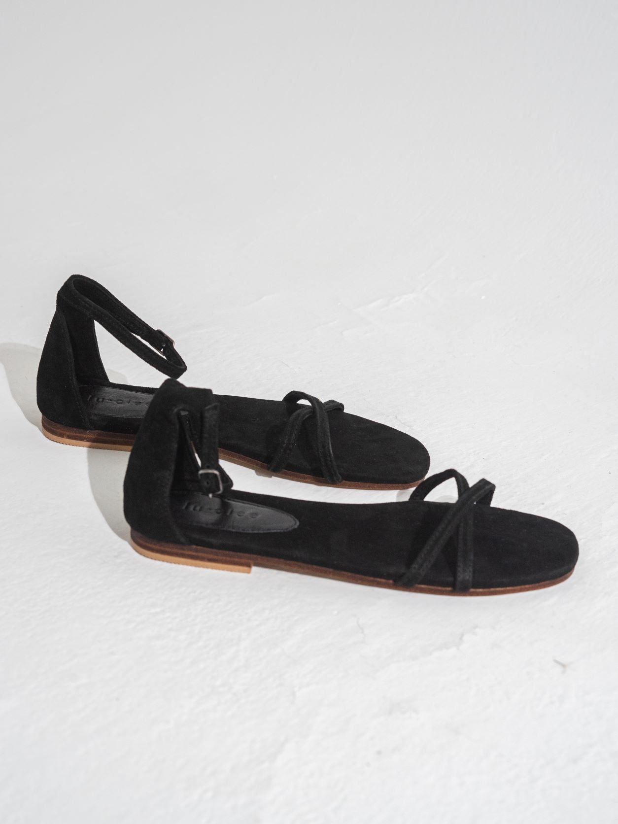 Lori Suede Sandal in Black - l u • c i e e